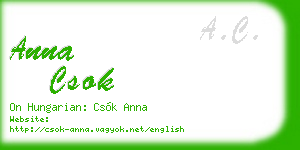 anna csok business card